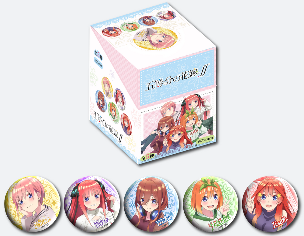 The Quintessential Quintuplets Casual Wear Series Pin Badge Blind Box (5 per box, 75mm)