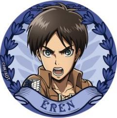 Attack on Titan 58mm Pin Badge Set - Survey Corps Trio (Levi / Eren / Mikasa)