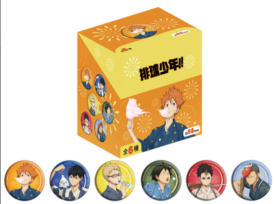 Haikyuu!! Yukata Series Pin Badge Blind Box (6 pieces per box, 58mm)
