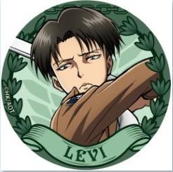 Attack on Titan 58mm Pin Badge Set - Survey Corps Trio (Levi / Eren / Mikasa)