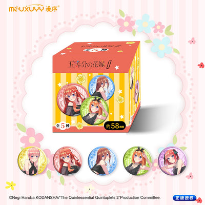 The Quintessential Quintuplets Black Veil Series Pin Badge Blind Box Set (5 per box)